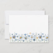 Dusty Blue Wildflower QR Code Wedding RSVP (Dos)