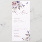 Dusty Blue Wildflower | Vlinder Elegant menu (Voorkant)