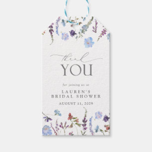 Dusty Blue Wildflower Vrijgezellenfeest Personal Cadeaulabel
