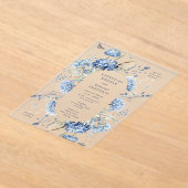 Dusty Blue Wildflower Wedding Invitation (Poser)
