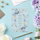 Dusty Blue Wildflower Wedding Invitation (Insitu (Mariage))