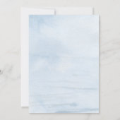 Dusty Blue Winter Floral Faire-part de mariage (Dos)