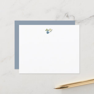 Dusty Blue Yellow Botanical Floral