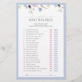 Dusty Blue zei dat ze wilde bloem douche spel zei (Voorkant)