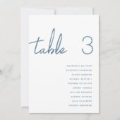 Dusty Blue Zitkaart Kaart Whimsical Script (Voorkant)
