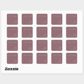 Dusty Boho | Autocollant Carré Mariage violet (Feuille)