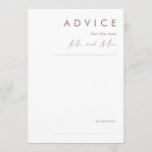 Dusty Boho | Carte de conseil Mariage pourpre (Devant)