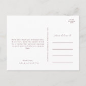 Dusty Boho | Carte de remerciement de mariage viol (Dos)