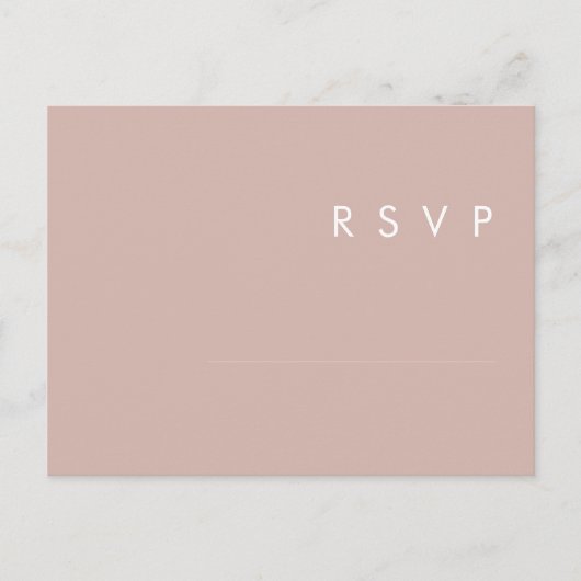 Dusty Boho | Carte de réponse de mariage rose et v (Devant)