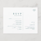 Dusty Boho | Carte de réponse pour choix de menu v (Dos)