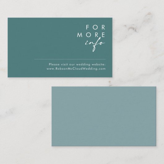 Dusty Boho | Carte de site Internet Mariage vert e (Devant / Derrière)