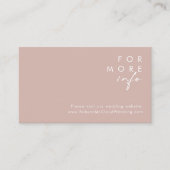 Dusty Boho | Carte de site Web Rose et Mariage vio (Devant)