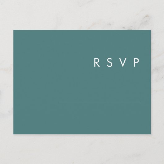 Dusty Boho | Carte postale RSVP de mariage vert (Devant)