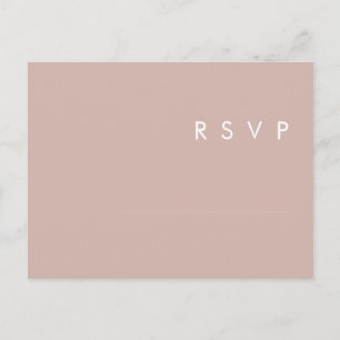 Dusty Boho   Carte RSVP de choix du menu Rose et v