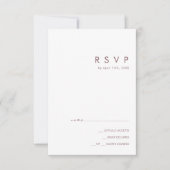 Dusty Boho | Carte RSVP Rose et violet (Devant)