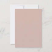 Dusty Boho | Carte RSVP Rose et violet (Dos)