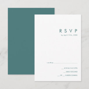 Dusty Boho Carte RSVP verte