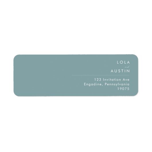 Dusty Boho | Étiquette d'adresse de retour bleue (Devant)