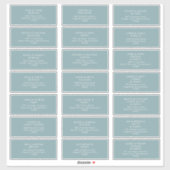 Dusty Boho | Étiquettes de adresse d'invité bleu (Feuille)