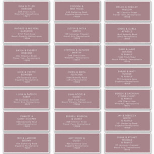Dusty Boho Étiquettes de adresse invités violets