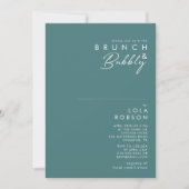 Dusty Boho Green & Blue Brunch en Bubble Shower Kaart (Voorkant)