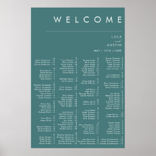 Dusty Boho   Groen alfabetisch zetdiagram Poster