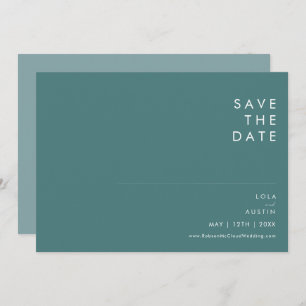 Dusty Boho Groen en blauw horizontaal sparen de Save The Date
