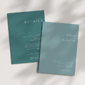 Dusty Boho | Invitation de mariage bleu et vert