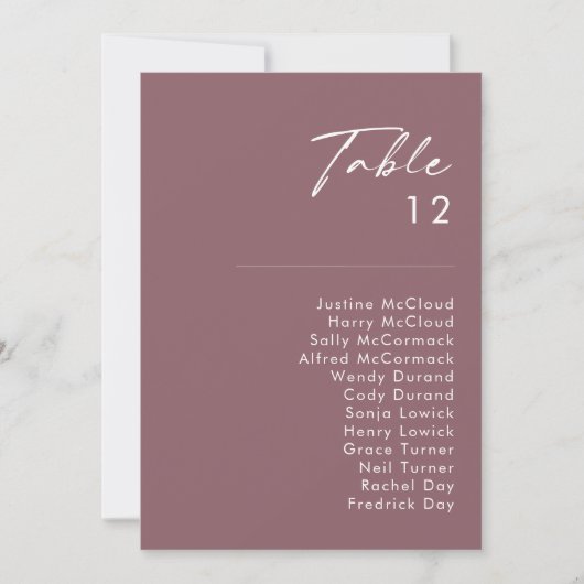 Dusty Boho | Paarse tabel (Voorkant)