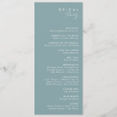 Dusty Boho | Programme de mariage vert et bleu (Dos)