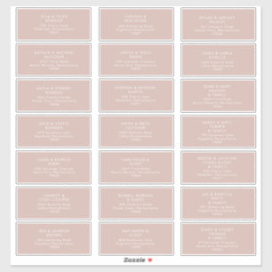 Dusty Boho Roos gastAdresetiketten Sticker