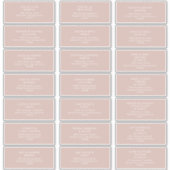 Dusty Boho | Rose Étiquettes de adresse invités (Devant)