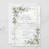 Dusty Botanical Greenery Gold Shower per Mail Kaart (Voorkant)