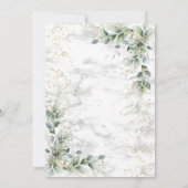 Dusty Botanical Greenery Gold Virtual Shower Kaart (Achterkant)