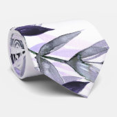 Dusty Botanische Bloemen Bruiloft Stropdas (Opgerold)