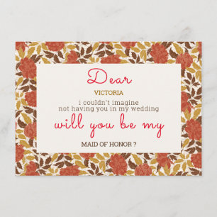 Dusty Brunt Sinaasappel Pioen Bloemen Herfst Bruil Menu