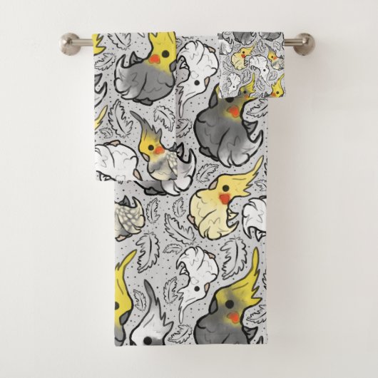 Dusty Cockatiels Bathroom Towelen Bad Handdoek (Insitu)
