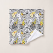 Dusty Cockatiels Bathroom Towelen Bad Handdoek (Wasdoekje)