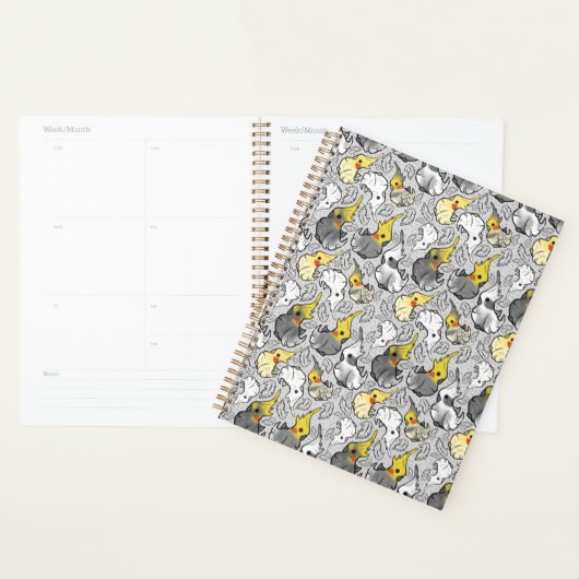 Dusty Cockatiels Weekly Planner (Devant avec enveloppe)