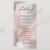 Dusty Coral Abstrait Brushstrokes Programme de mar (Devant / Derrière)