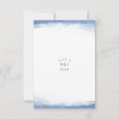 Dusty Cornflower Blue Waterverf Wedding RSVP (Achterkant)