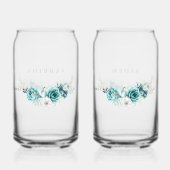 Dusty Emerald Green Blanc Floral Mariage (Verso)