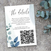 Dusty Eucalyptus Bruiloft Website Details QR Code Informatiekaartje