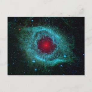 Dusty Eye of Helix Nebula van Spitzer Telescope Briefkaart