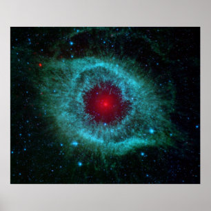 Dusty Eye of Helix Nebula van Spitzer Telescope Poster