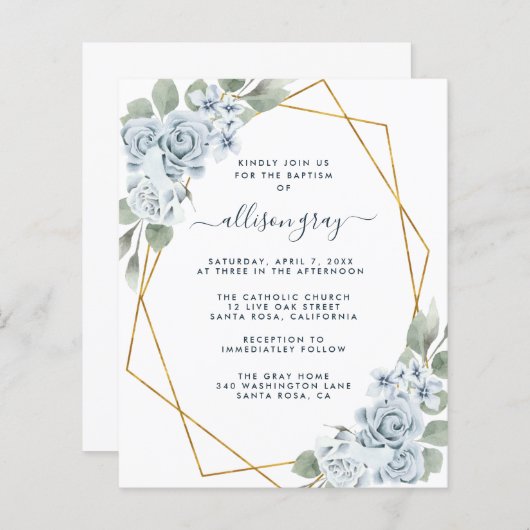 Dusty Floral Baptism (Voorkant / Achterkant)