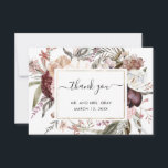 Dusty Floral Carte de remerciements | Flyer budgét<br><div class="desc">Ce design romantique et intemporel présente une aquarelle rose douce,  une pièce fleurie avec un feuillage vert et des accents botaniques. Veuillez me contacter si vous avez besoin d'aide pour cette conception.</div>