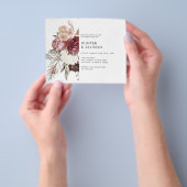Dusty Floral Wedding Invitation Flyer (Hand)
