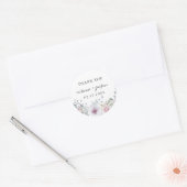 Dusty Garden Floral bruiloft gunst Ronde Sticker (Envelop)