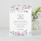 Dusty Garden Floral Faire-part de mariage (Debout devant)